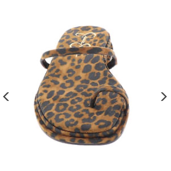 Jessica Simpson Malha Natural Leopard Print Faux Suede Casual Sandals Women’s 5 - Picture 8 of 10